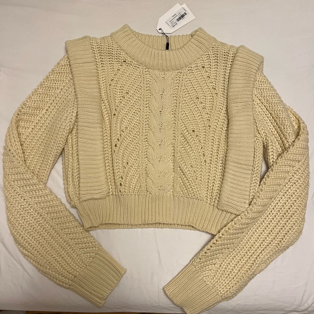 English Factory Cream Knit Sweater